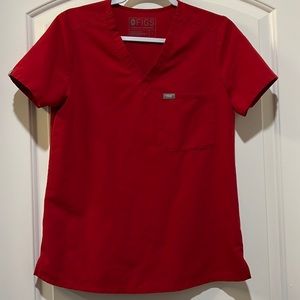 FIGS Winning Red Catarina one pocket scrub